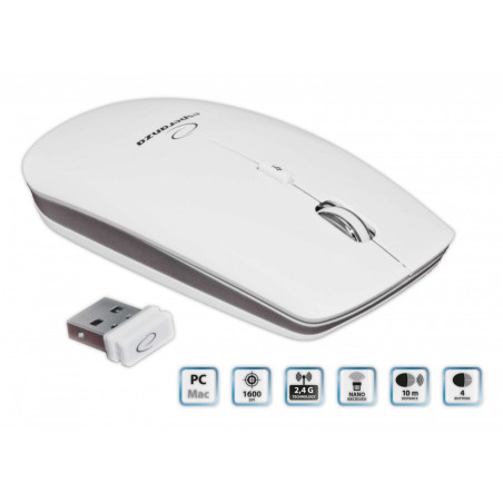 MYSZ EM120W MAC-STYLE BEZPRZEWODOWA 2,4GHZ