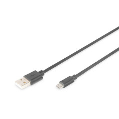 Kabel połączeniowy USB 2.0 HighSpeed Typ USB A/microUSB B M/M 1m Czarny