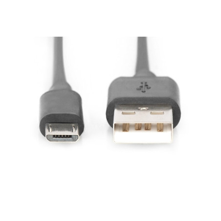 Kabel połączeniowy USB 2.0 HighSpeed Typ USB A/microUSB B M/M 1,8m Czarny