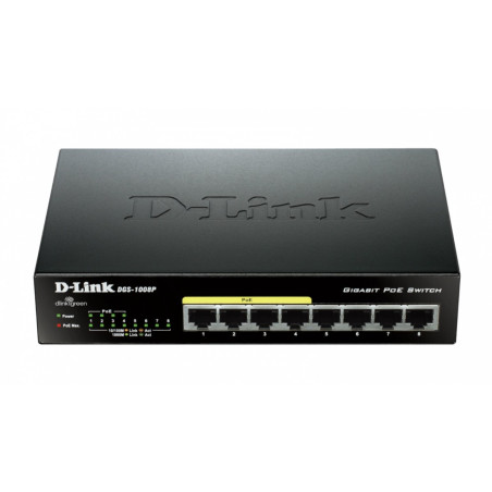 Switch 8-port  10/100/1000Gigabit Metal Housing Desktop