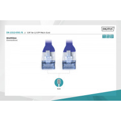 Patch cord U/UTP kat.5e PVC 5m niebieski