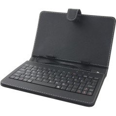 KLAWIATURA + ETUI DO TABLETÓW 7" EK123 MADERA / SKÓRA            EKOLOGICZNA /  STAND / CZARNE