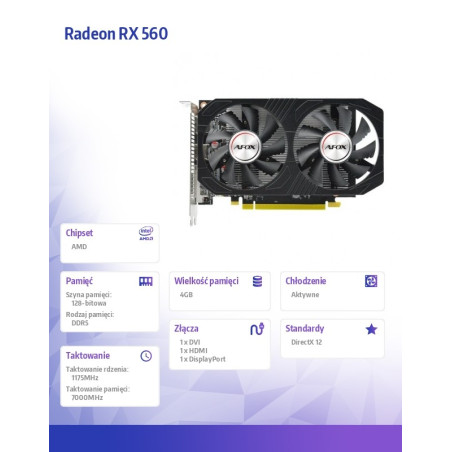 Karta graficzna Radeon RX 560 4GB GDDR5